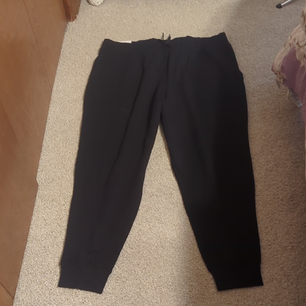 Men's Black Jogger Pants with Elastic Waistband
